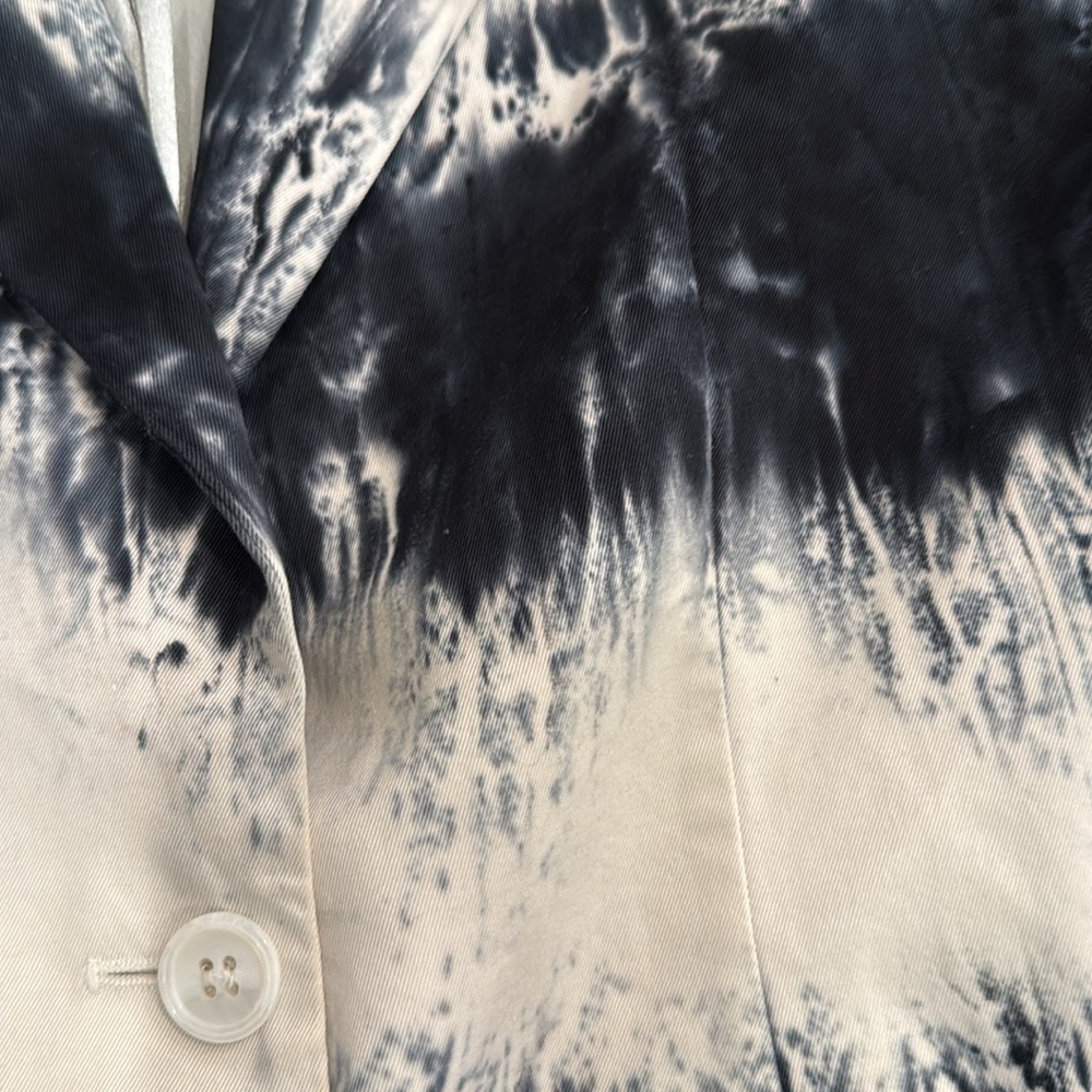Libertine Black & White Tie-Dye Notch Lapel Blazer - Picture 3 of 4